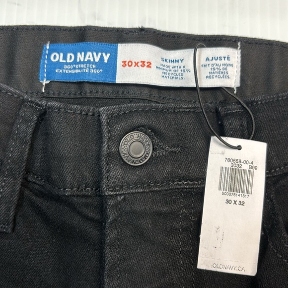 Old Navy Men’s Skinny 360° Tech Stretch Performance Black Jeans - 30. New w/Tag - Picture 5 of 7